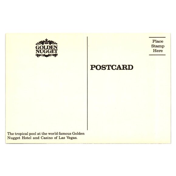 Vintage Postcard Golden Nugget Tropical Pool Hotel Casino Las Vegas Nevada - Picture 2 of 2